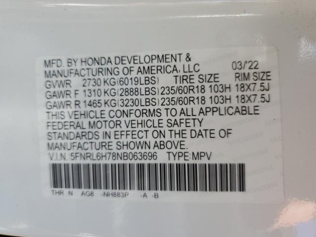 2022 HONDA ODYSSEY EX - 5FNRL6H78NB063696