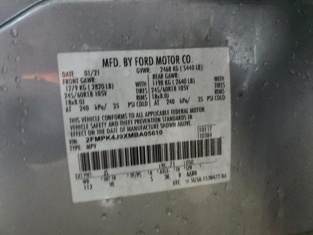 VIN 2FMPK4J9XMBA05610 2021 Ford Edge, Sel no.13