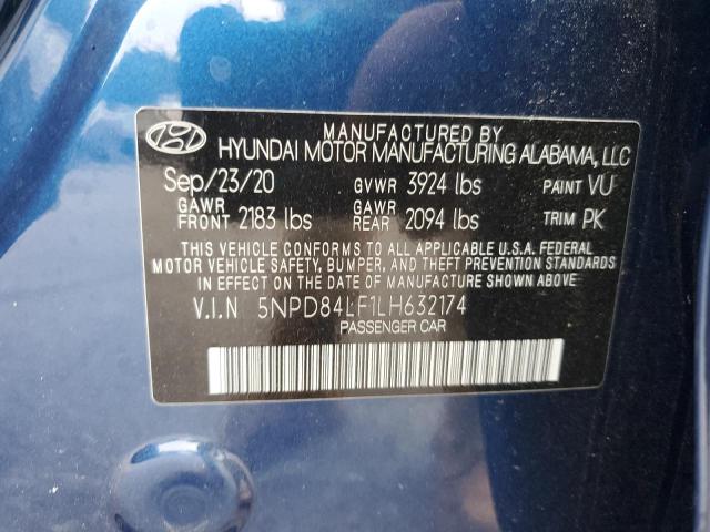 VIN 5NPD84LF1LH632174 2020 Hyundai Elantra, Sel no.12