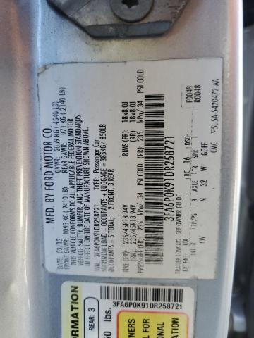 VIN 3FA6P0K91DR258721 2013 Ford Fusion, Titanium no.12