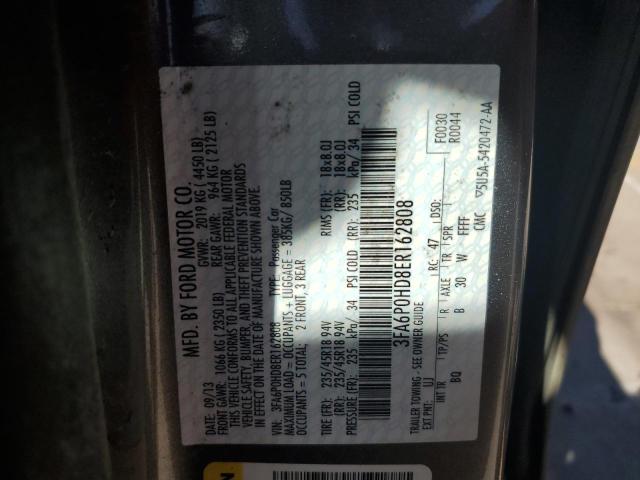 VIN 3FA6P0HD8ER162808 2014 Ford Fusion, SE no.13