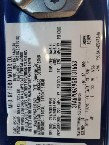 2016 FORD FUSION S - 3FA6P0G79GR131663