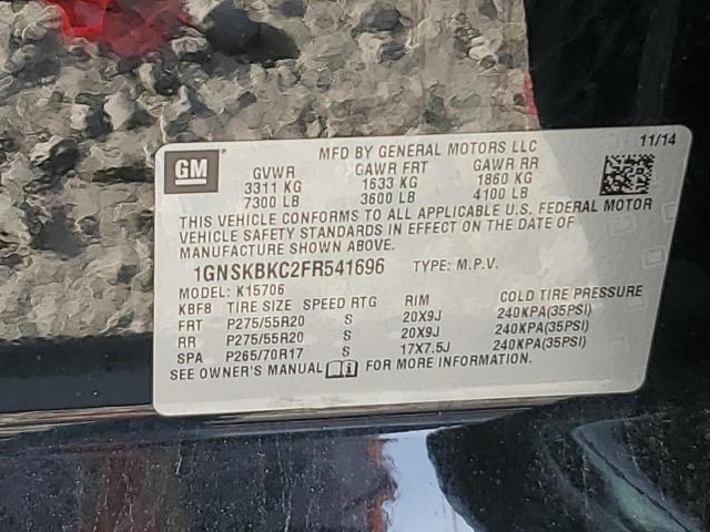 2015 CHEVROLET TAHOE K150 - 1GNSKBKC2FR541696