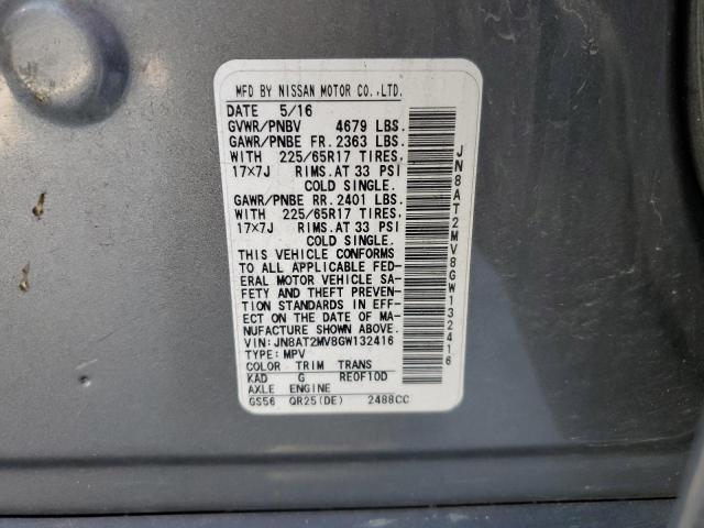 2016 NISSAN ROGUE S - JN8AT2MV8GW132416