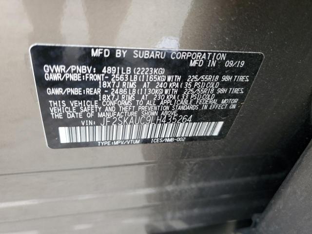 2020 SUBARU FORESTER L - JF2SKAUC9LH435264