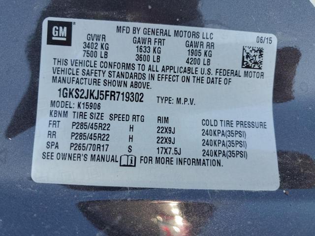 2015 GMC YUKON XL D - 1GKS2JKJ5FR719302