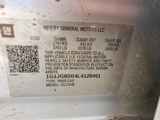 VIN 1G1JG6SB4L4128491 2020 Chevrolet Sonic no.12