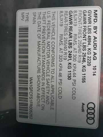 VIN WA1GFCFS1FR005262 2015 Audi Q3, Prestige no.13