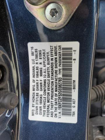 VIN 19XFC2F52GE082783 2016 Honda Civic, LX no.12