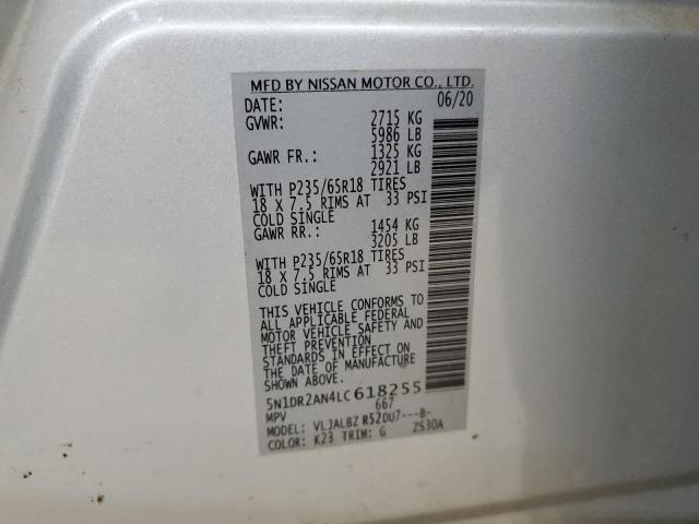 2020 NISSAN PATHFINDER - 5N1DR2AN4LC618255