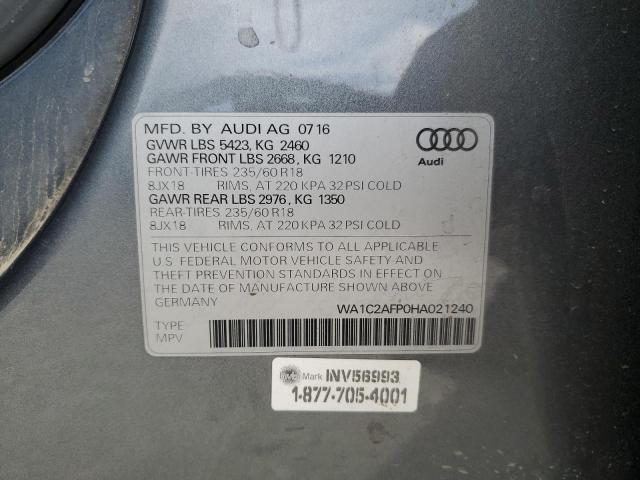 VIN WA1C2AFP0HA021240 2017 Audi Q5, Premium no.14