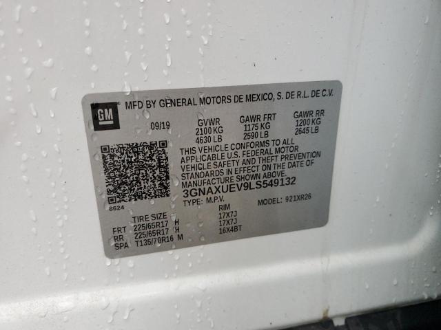 2020 CHEVROLET EQUINOX LT - 3GNAXUEV9LS549132