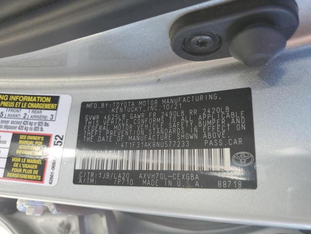 2022 TOYOTA CAMRY XLE - 4T1F31AK8NU577233