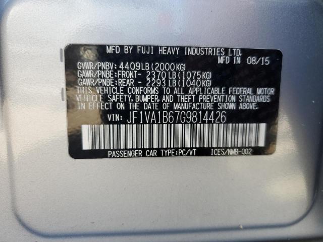 2016 SUBARU WRX - JF1VA1B67G9814426