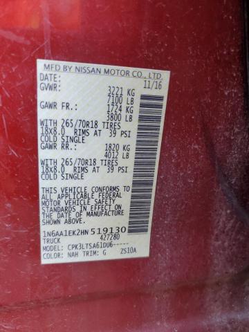 2017 NISSAN TITAN S - 1N6AA1EK2HN519130