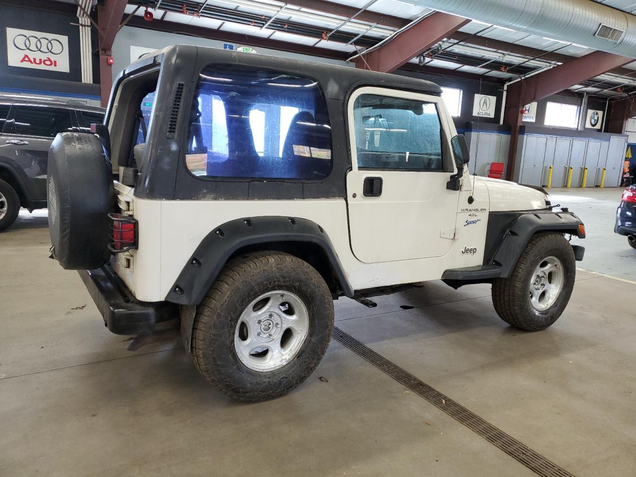 JEEP WRANGLER / 1997 white 2dr spor gas 1J4FY19S8VP484179 photo #4