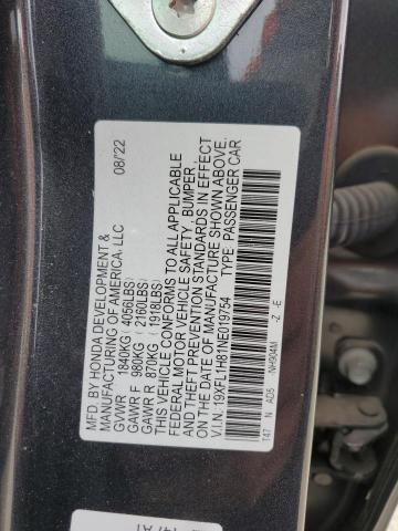 2022 HONDA CIVIC SPOR - 19XFL1H81NE019754