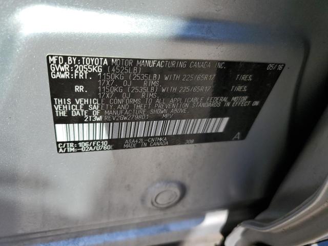 2016 TOYOTA RAV4 XLE - 2T3WFREV2GW279801