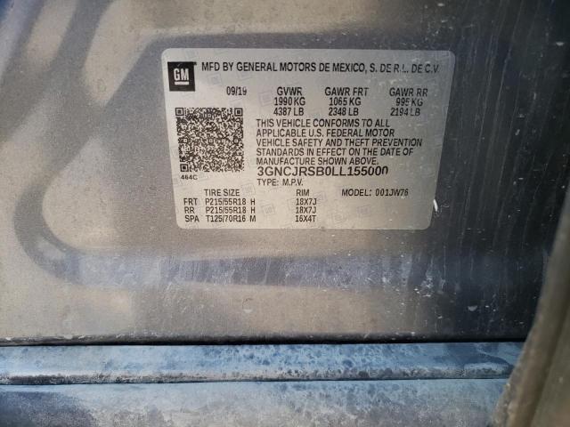 2020 CHEVROLET TRAX PREMI 3GNCJRSB0LL155000
