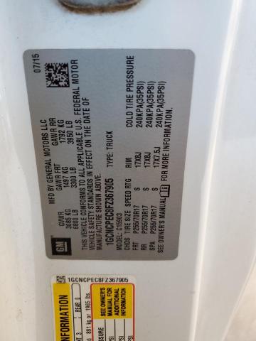 2015 CHEVROLET SILVERADO - 1GCNCPEC8FZ367905