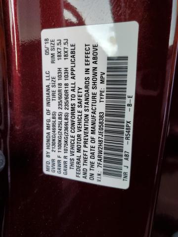 2018 HONDA CR-V EXL - 7FARW2H87JE058383