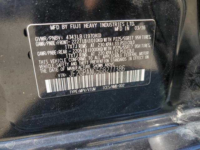 2016 SUBARU CROSSTREK - JF2GPANC5G8277386