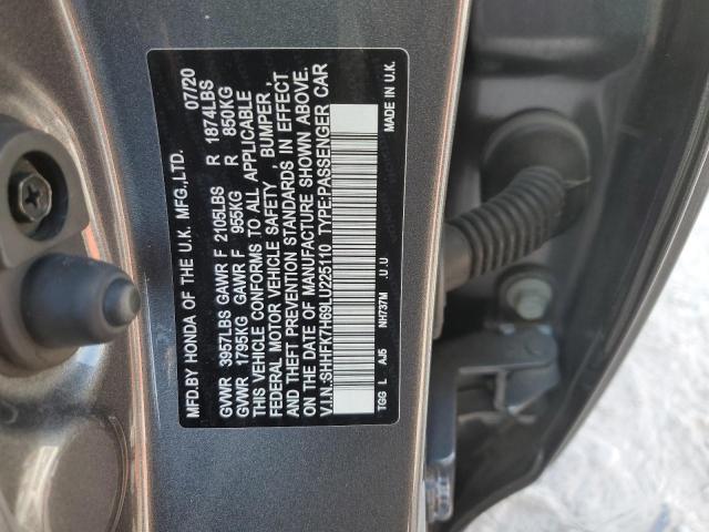 2020 HONDA CIVIC EX - SHHFK7H69LU225110