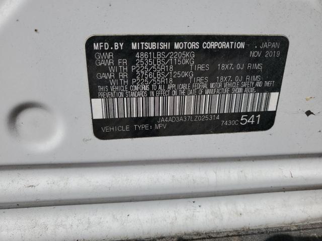 2020 MITSUBISHI OUTLANDER - JA4AD3A37LZ025314
