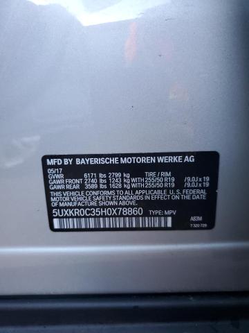 2017 BMW X5 XDRIVE3 - 5UXKR0C35H0X78860
