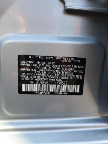 2016 SUBARU CROSSTREK - JF2GPAKC2GH330517