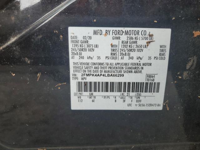 2020 FORD EDGE ST - 2FMPK4AP4LBA66299
