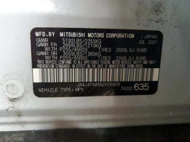 VIN JA4J4TA85NZ026928 2022 MITSUBISHI OUTLANDER no.13