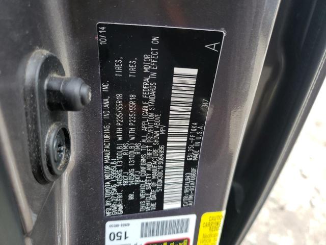 2015 TOYOTA SIENNA XLE - 5TDDK3DC1FS094896