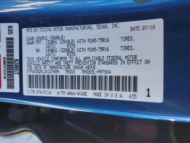 2018 TOYOTA TACOMA DOU - 5TFAX5GN1JX127489
