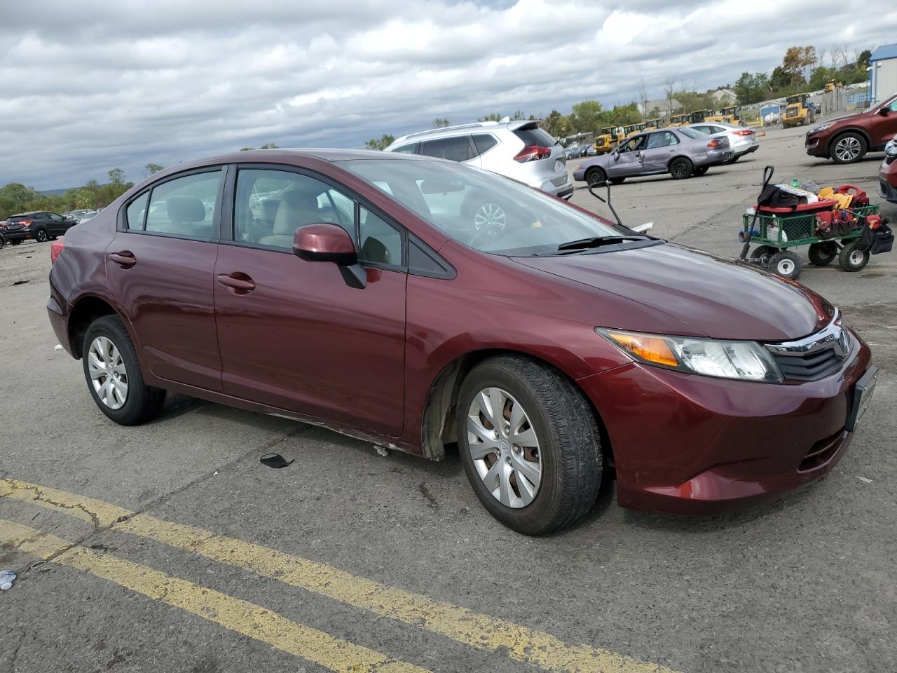 Lot #3033236833 2012 HONDA CIVIC LX