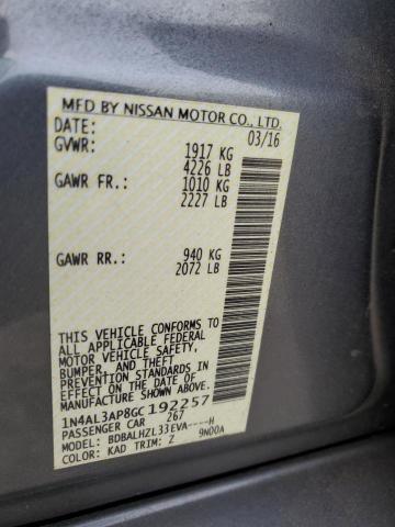 2016 NISSAN ALTIMA 2.5 - 1N4AL3AP8GC192257
