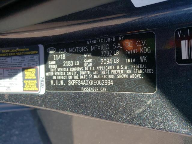 2019 KIA FORTE GT L - 3KPF34ADXKE062994