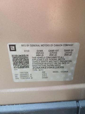 2019 CHEVROLET EQUINOX LT - 2GNAXKEV5K6118305