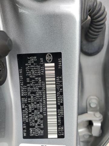 VIN 4T1G11AK8NU670067 2022 Toyota Camry, SE no.12