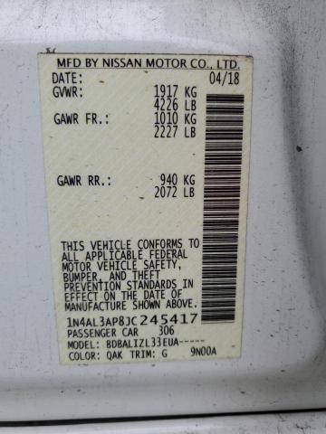 2018 NISSAN ALTIMA 2.5 - 1N4AL3AP8JC245417