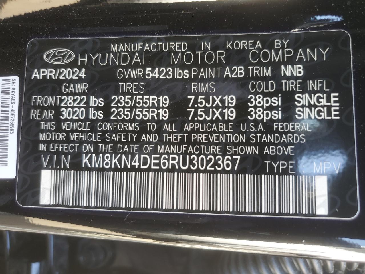 Lot #2986978765 2024 HYUNDAI IONIQ 5 SE