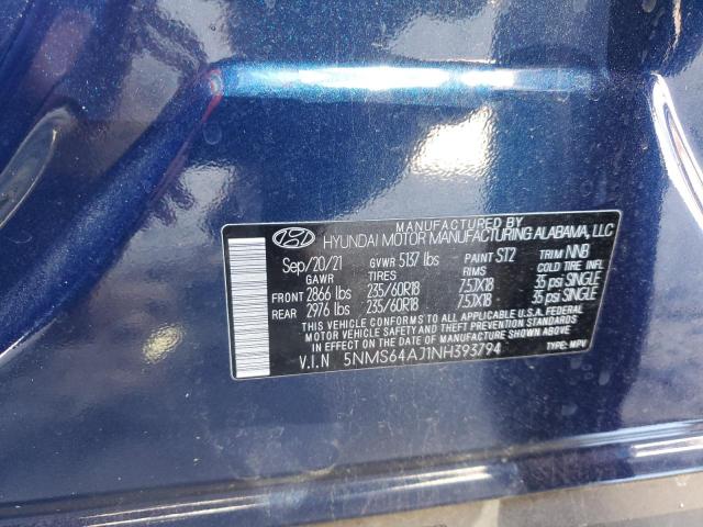 2022 HYUNDAI SANTA FE S - 5NMS64AJ1NH393794
