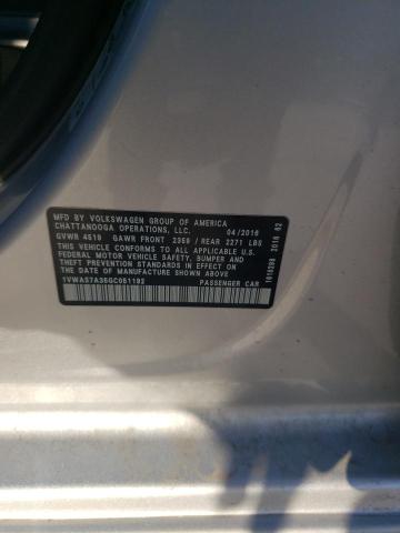 2016 VOLKSWAGEN PASSAT S - 1VWAS7A35GC051192