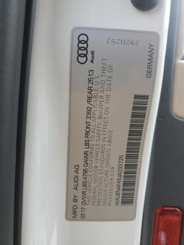 2018 AUDI A4 PREMIUM WAUENAF49JA033725