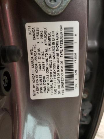 VIN 2HGFB2F55EH535106 2014 Honda Civic, LX no.13