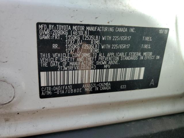 2020 TOYOTA RAV4 XLE - 2T3W1RFVXLC036343