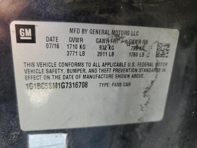 2016 CHEVROLET CRUZE LS - 1G1BC5SM1G7316708