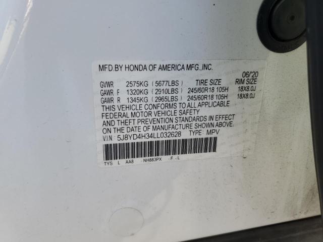 2020 ACURA MDX - 5J8YD4H34LL032628