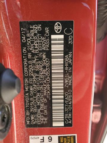 2017 TOYOTA PRIUS - JTDKARFU0H3537837