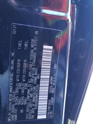 2021 TOYOTA HIGHLANDER - 5TDHZRBH9MS535329